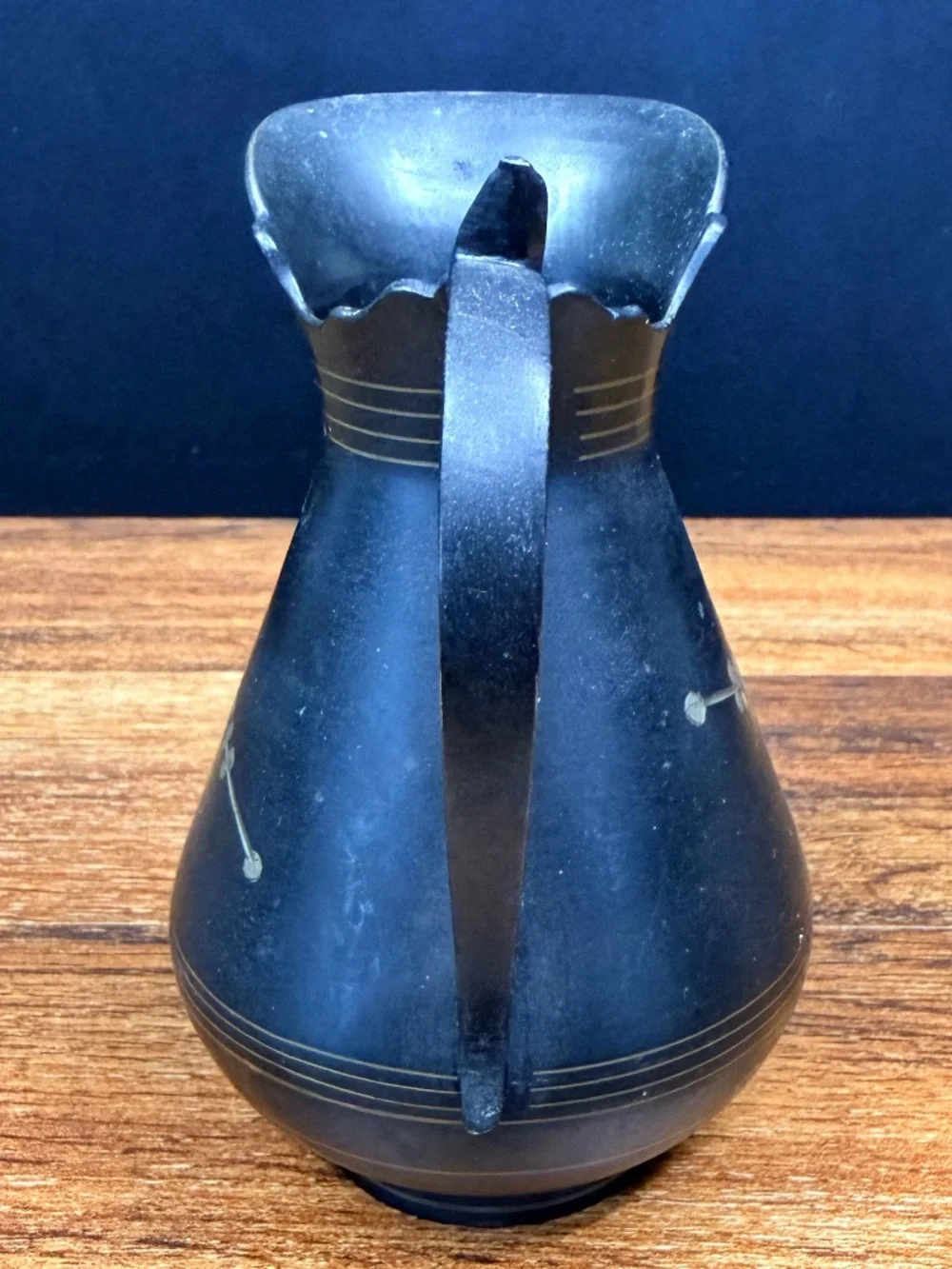 5” Pitcher/Vase with Etched Flowers